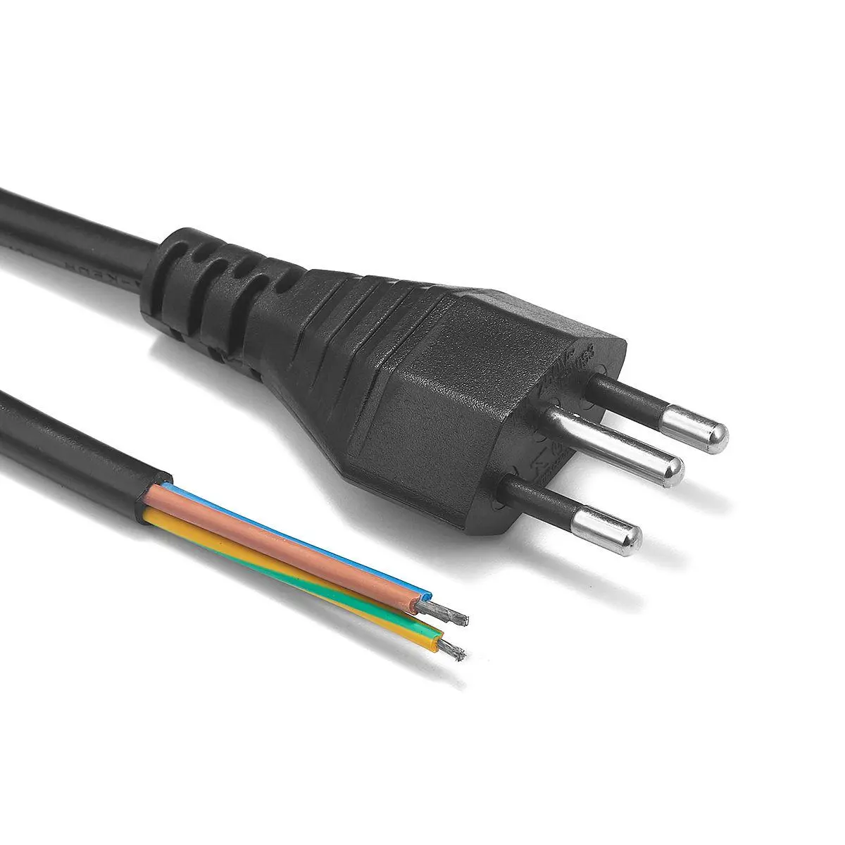 Cable estañado pelado de 3 pines estándar de Brasil, 1.5 m, 3 x 0.75 mm², huecograbado