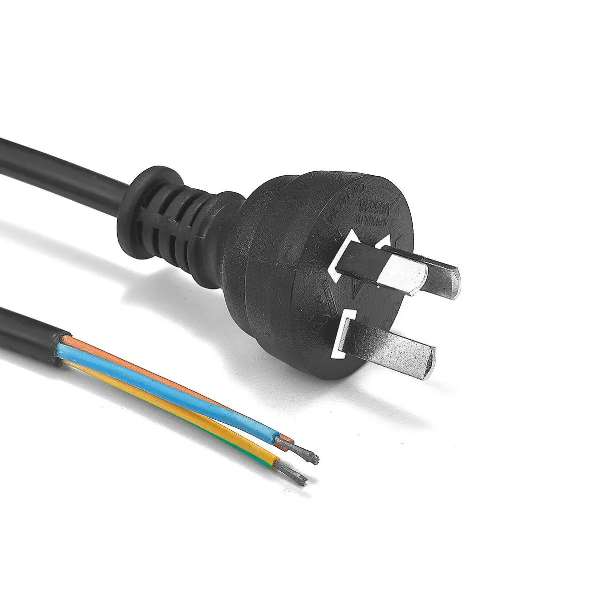Cable estañado pelado de 3 pines estándar australiano de 1.5 m y 3 x 0.75 mm² para huecograbado