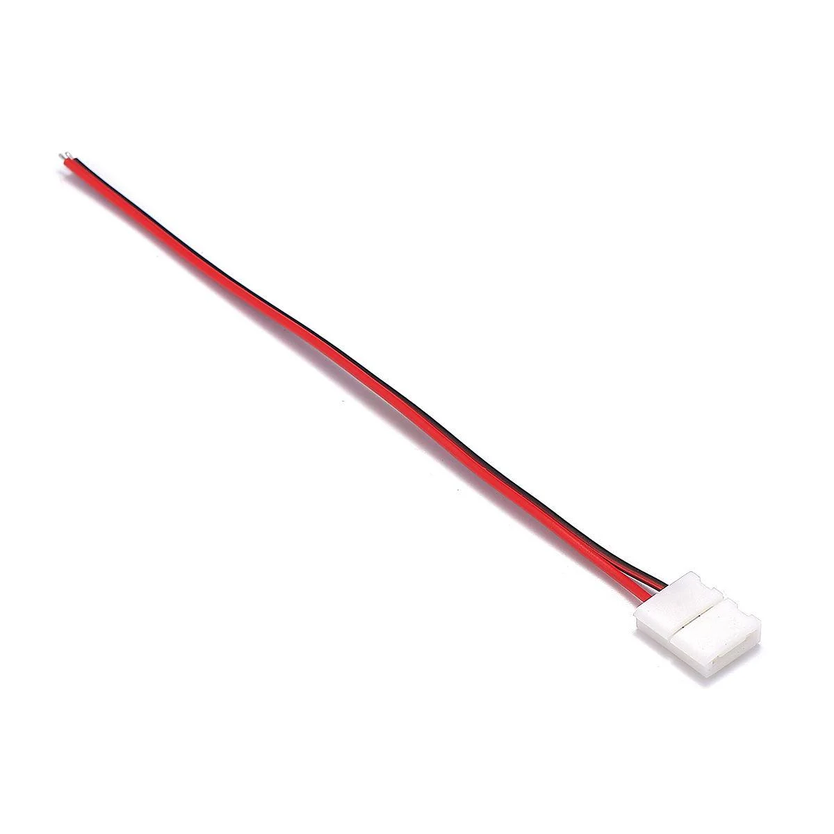 2핀 8mm 클립 싱글 커넥터 케이블 빨간색과 검은색 병렬 케이블 22AWG 15cm 17-0.12