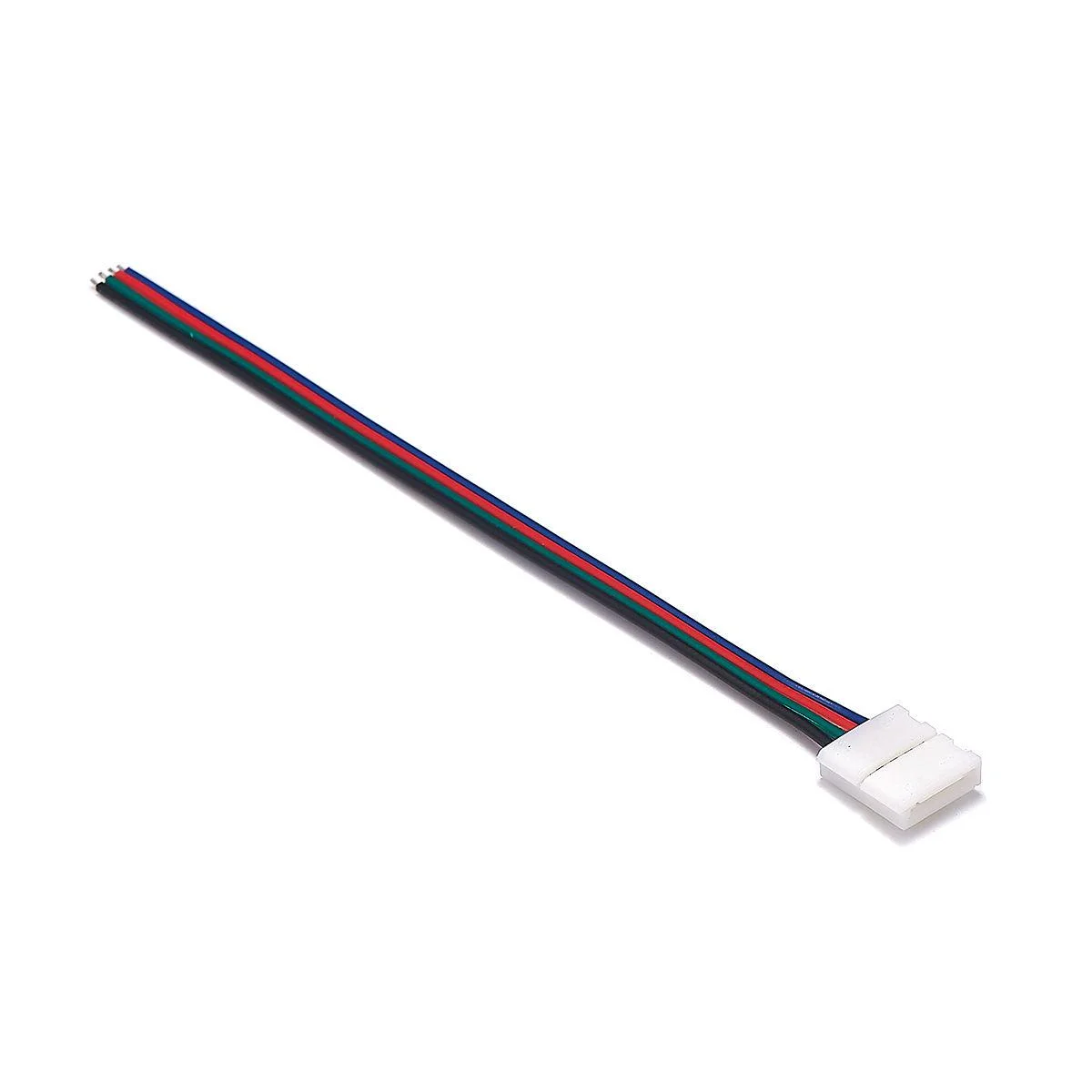 4핀 10mm 클립 싱글 커넥터 케이블 블루 레드 그린 블랙 평행선 22AWG 15cm 17-0.12