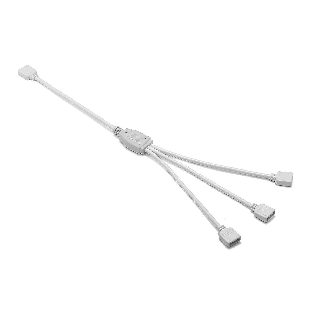 4핀 RGB 암 커넥터 1~2선 흰색 원형선 30cm 24AWG 12-0.12 구리