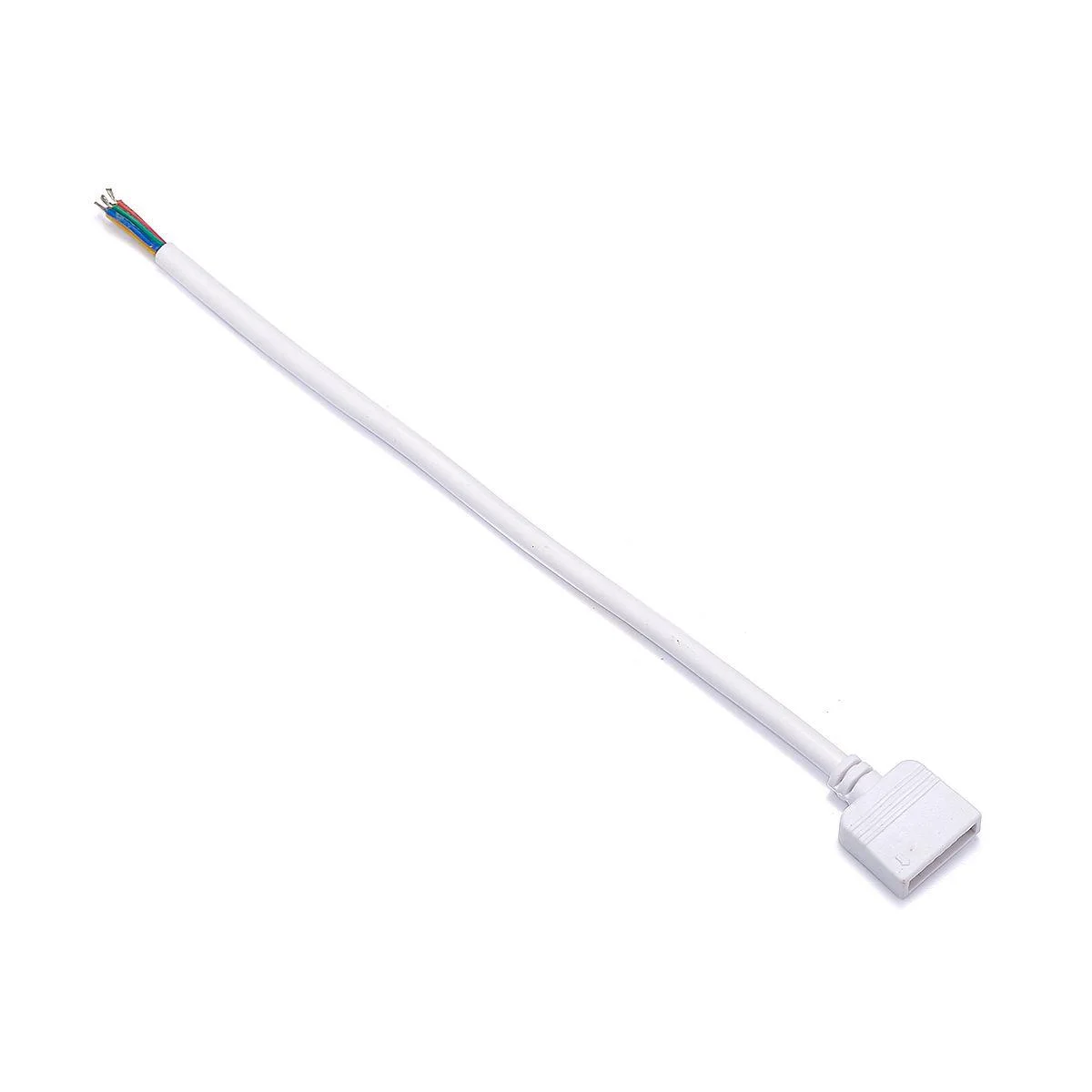 5핀 주입 암 싱글 에지 케이블 흰색 원형 와이어 24AWG 15cm 12-0.1 베어 구리