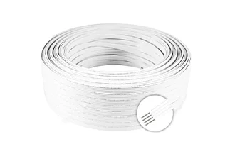 4-poliges, komplett weißes Kabel, bedruckt, 18–22 AWG, 17/0.12, 21/0.14, 34/0.14