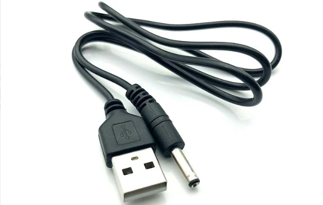 USB to DC socket 3.5 1.35mm charging male cable