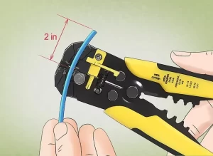 Strip the wire insulation
