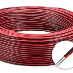 UL2468 18-24 AWG PVC Black and Red Circle Tinned Copper Electrical Wire Cable for LED Lighting, Inverters