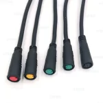 red yellow green Black 5.5mm 2.1mm 20cm 22AWG waterproof male female DC pigtail power cable