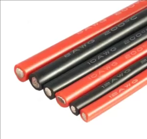 6AWG Red and Black Silicone Cable Wire for Solar Systems, Welding Machine