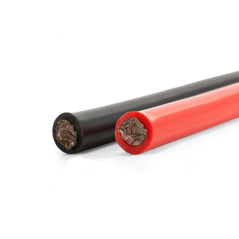 Two 6AWG Red and Black Silicone Cable Wire